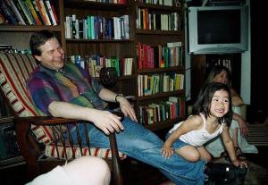 Kurt & Jia Luchs Surrounded By Books